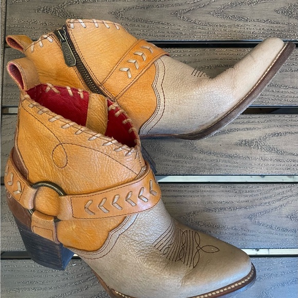 AwEsOmE! BED STU Tania Cafe Latte Lux Zip Leather Ankle boots Booties 9.5 - Picture 8 of 12